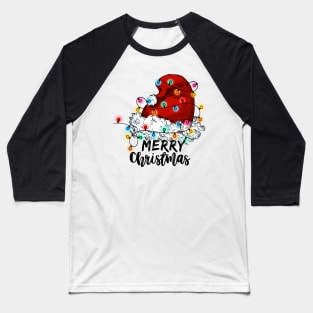 merry christmas santa hat xmas lights Baseball T-Shirt